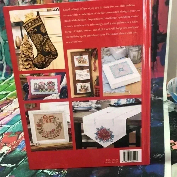 A cross stitch Christmas joyful tidings hard back book - Picture 7 of 8